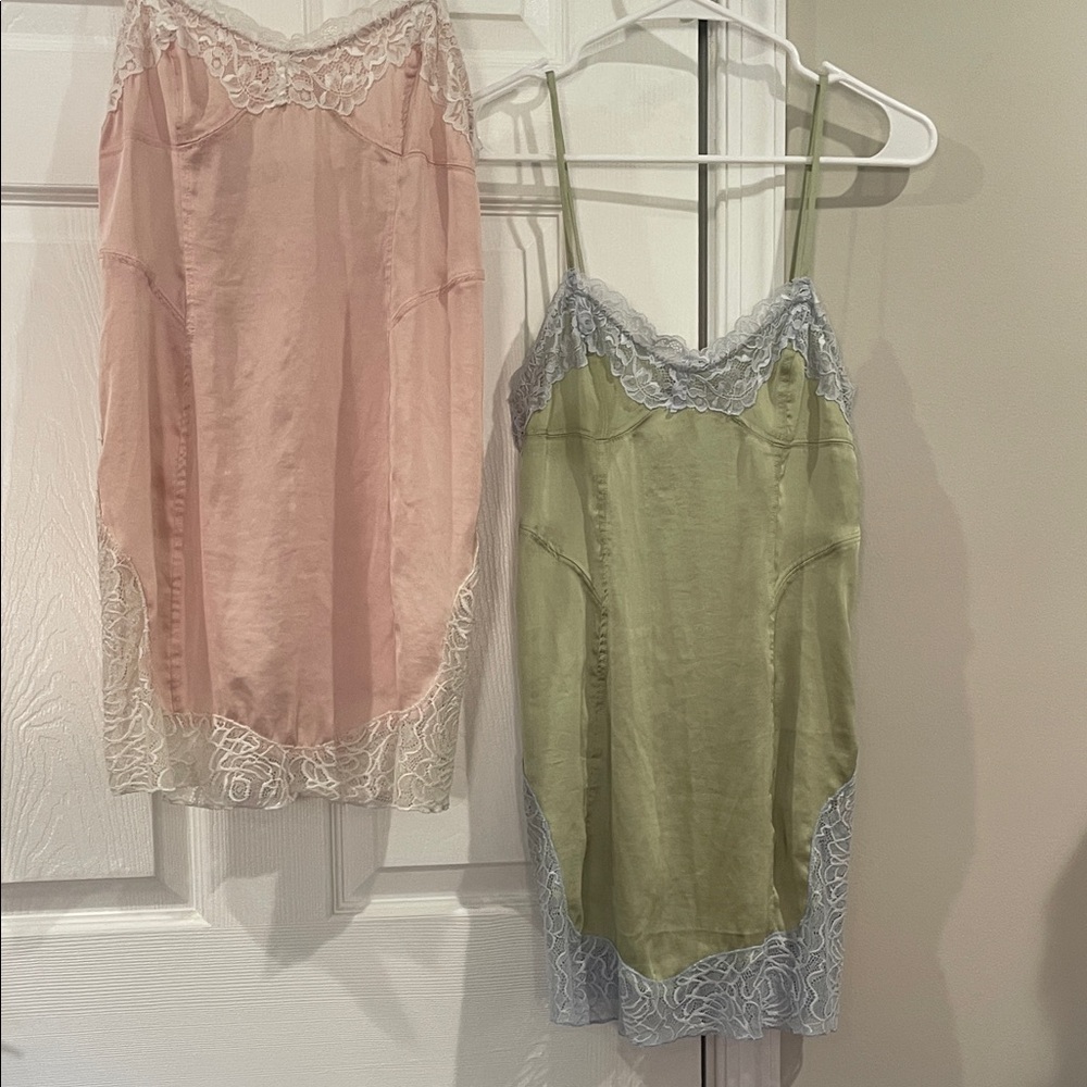 Intimately Free People Chemise Slip Dress in Pink (Size Small) OR Sage (Size XS)